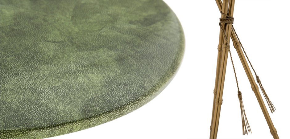 Green Stingray Skin Side Tables Green Stingray Skin Side Tables - Loft-Concept в Твери