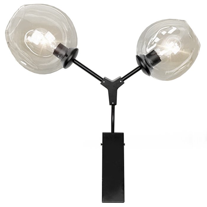 Бра Сrumpled Glas Wall Lamp Черный Золотой Бра Сrumpled Glas Wall Lamp Черный Золотой в Твери | Loft Concept