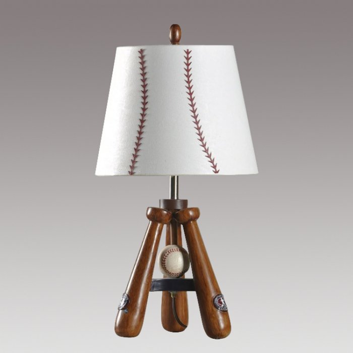 Настольная лампа Baseball vintage Коричневый Белый Настольная лампа Baseball vintage Коричневый Белый в Твери | Loft Concept
