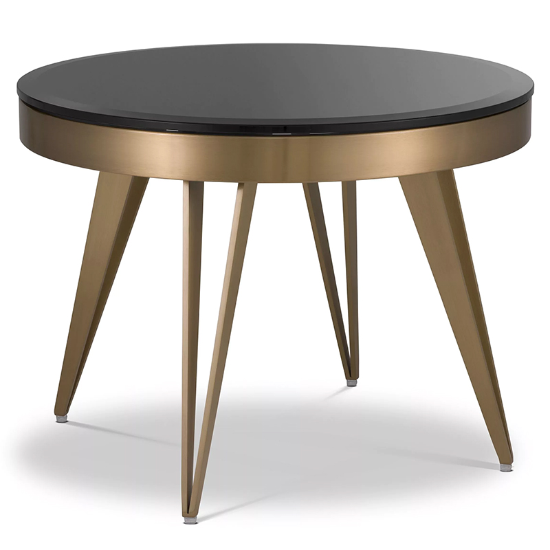 Приставной стол Side Table Rocco Латунь Черный Приставной стол Side Table Rocco Латунь Черный в Твери | Loft Concept