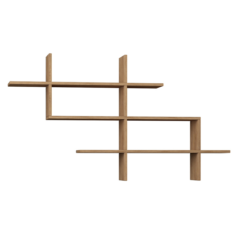 Полка фигурная подвесная цвета древесины HALIC BOOKCASE OAK Древесина Полка фигурная подвесная цвета древесины HALIC BOOKCASE OAK Древесина в Твери | Loft Concept