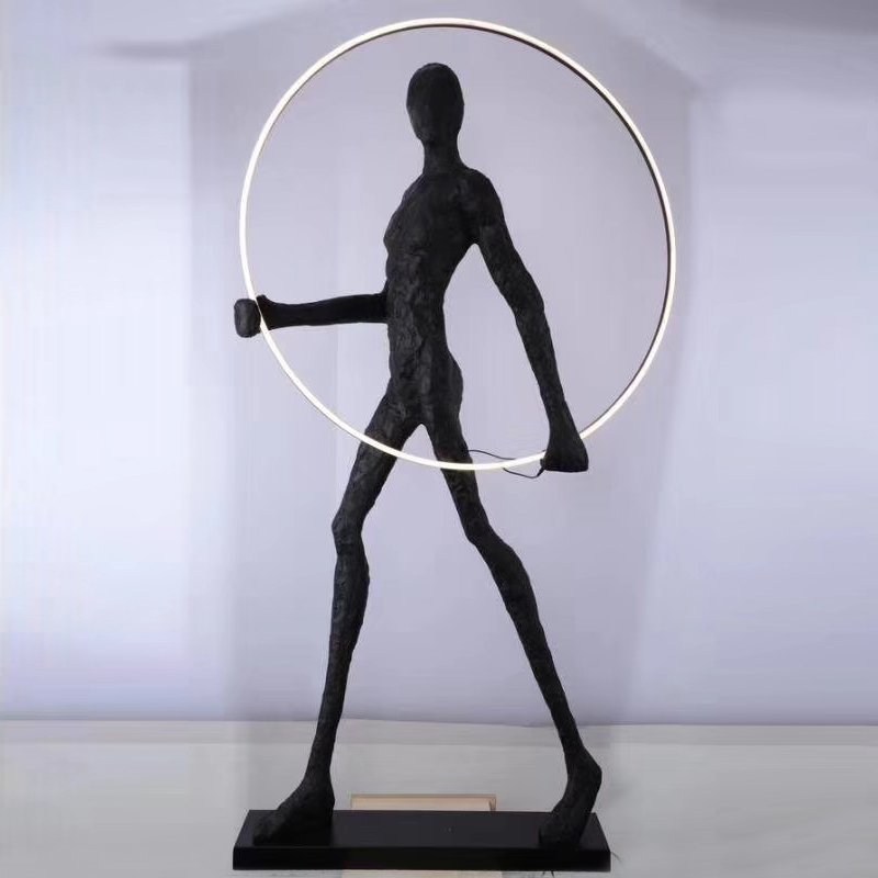 Торшер Man carries light circle Черный Торшер Man carries light circle Черный в Твери | Loft Concept