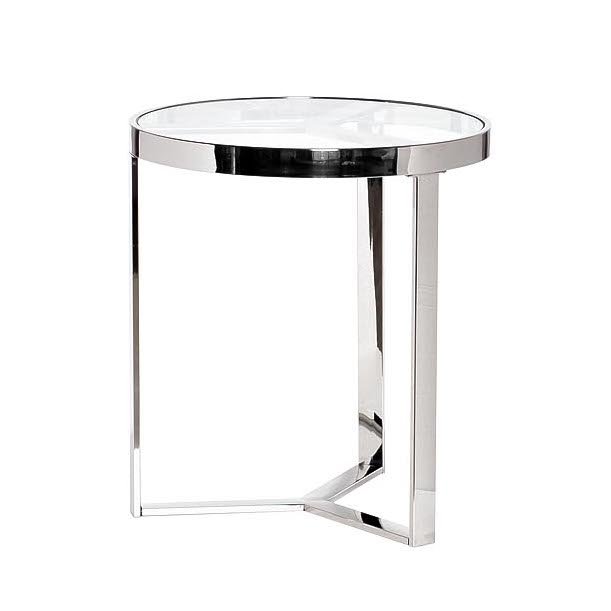 Приставной стол Neoclassic Tee Silver Хром Прозрачное Стекло Приставной стол Neoclassic Tee Silver Хром Прозрачное Стекло в Твери | Loft Concept
