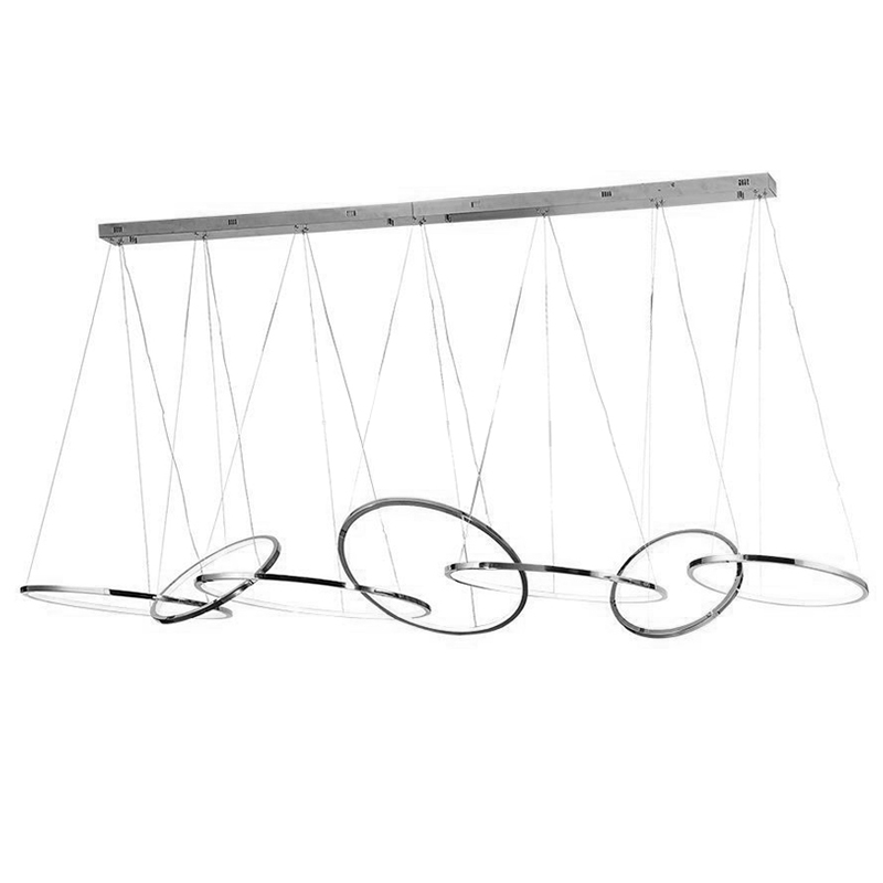 Люстра Ring Connection Horizontal Chandelier Chrome Хром Люстра Ring Connection Horizontal Chandelier Chrome Хром в Твери | Loft Concept