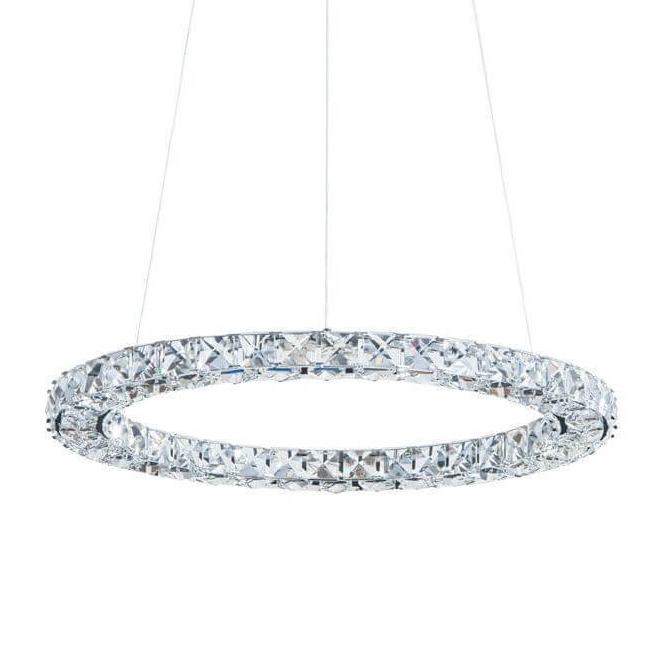 Люстра Crystal Ring Хром Прозрачный Люстра Crystal Ring Хром Прозрачный в Твери | Loft Concept
