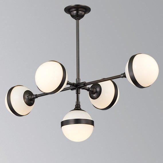 Люстра Peggy Futura lamp V Hangar Design Черный Молочный Люстра Peggy Futura lamp V Hangar Design Черный Молочный в Твери | Loft Concept