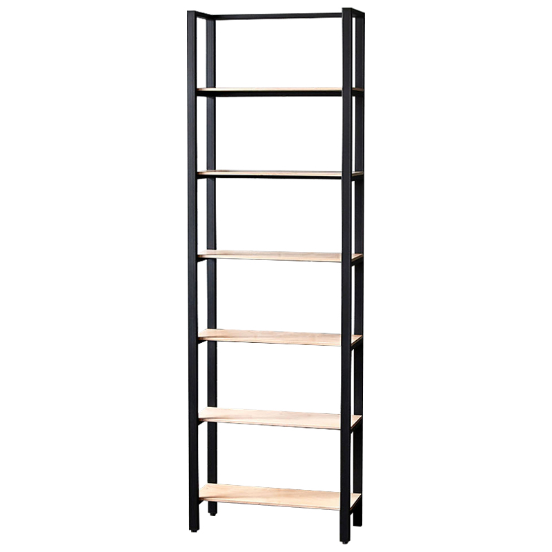 Стеллаж Webster Industrial Metal Rust Rack Черный Древесина Стеллаж Webster Industrial Metal Rust Rack Черный Древесина в Твери | Loft Concept