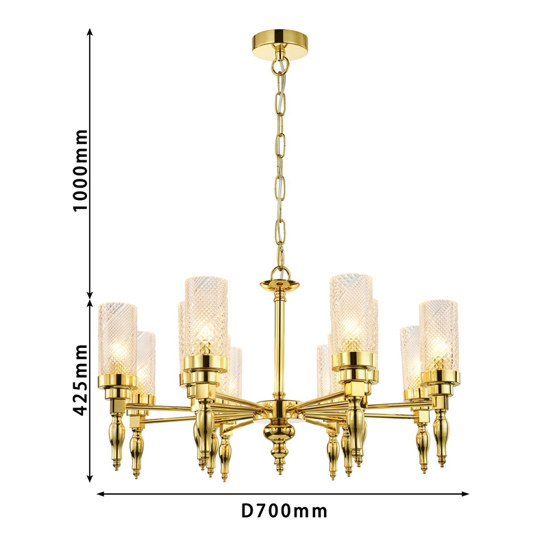 Люстра золотого цвета Balusters D70 см Люстра золотого цвета Balusters D70 см в Твери