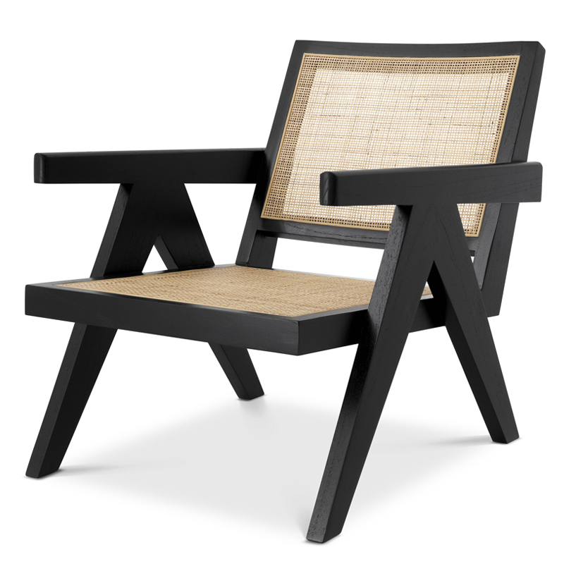 Кресло Eichholtz Chair Aristide black Черный Бежевый Кресло Eichholtz Chair Aristide black Черный Бежевый в Твери | Loft Concept
