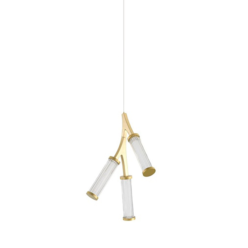 Люстра Cylinder Branches Chandelier Gold 3 Золотой Прозрачный Люстра Cylinder Branches Chandelier Gold 3 Золотой Прозрачный в Твери | Loft Concept