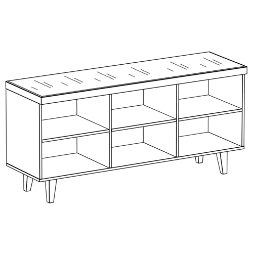 Длинная тумба с зеркальным декором Arden Cabinet в Твери