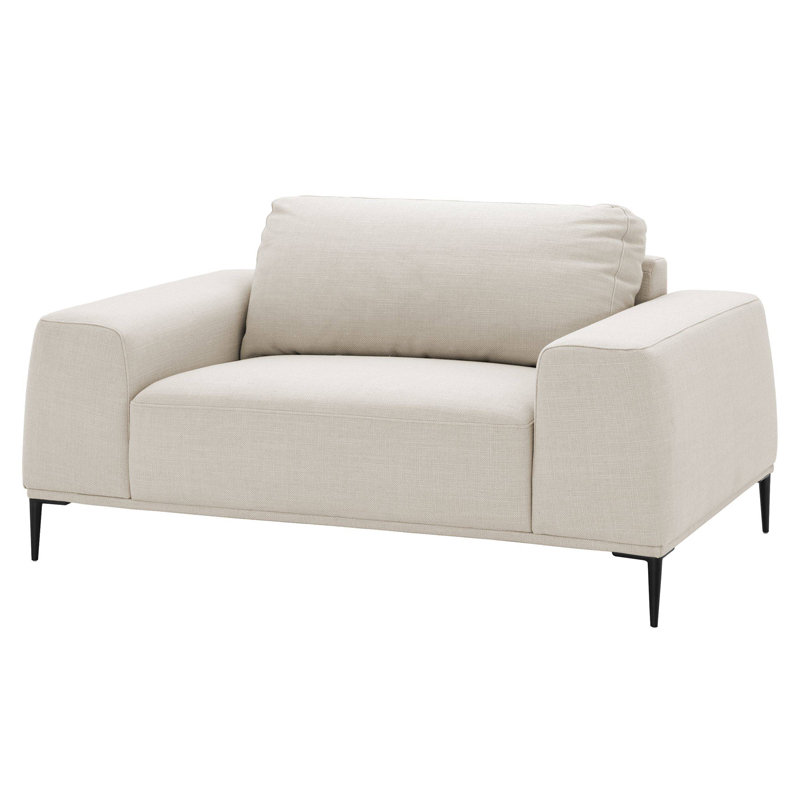 Кресло Eichholtz Loveseat Montado natural Молочный Черный Кресло Eichholtz Loveseat Montado natural Молочный Черный в Твери | Loft Concept