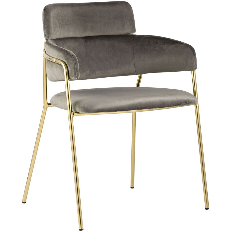 Polina chair Коричневый велюр Коричневый Золотой Polina chair Коричневый велюр Коричневый Золотой в Твери | Loft Concept