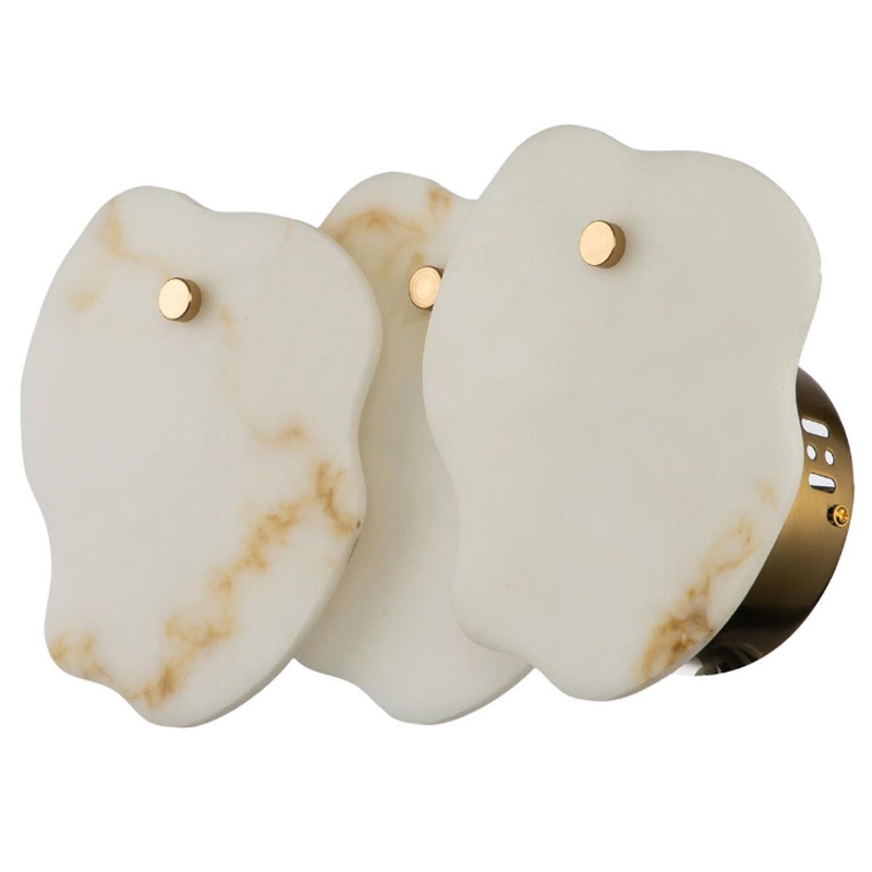 Бра из Мрамора Lucretia Marble Wall Lamp Латунь Белый Мрамор Bianco Бра из Мрамора Lucretia Marble Wall Lamp Латунь Белый Мрамор Bianco в Твери | Loft Concept