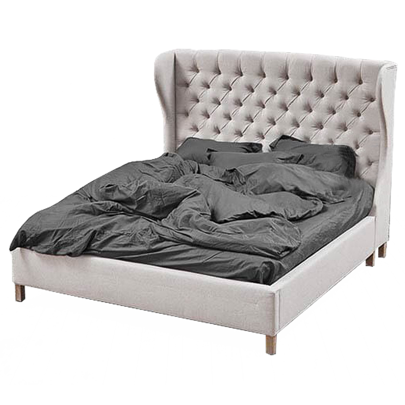 Кровать Aivengo Bed Light Gray Светло-серый Кровать Aivengo Bed Light Gray Светло-серый в Твери | Loft Concept