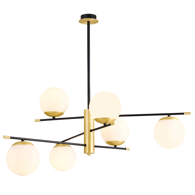 Люстра Черная с Золотом Spike Balls Hanging 6 Lamp Белый Золотой Черный Люстра Черная с Золотом Spike Balls Hanging 6 Lamp Белый Золотой Черный в Твери | Loft Concept
