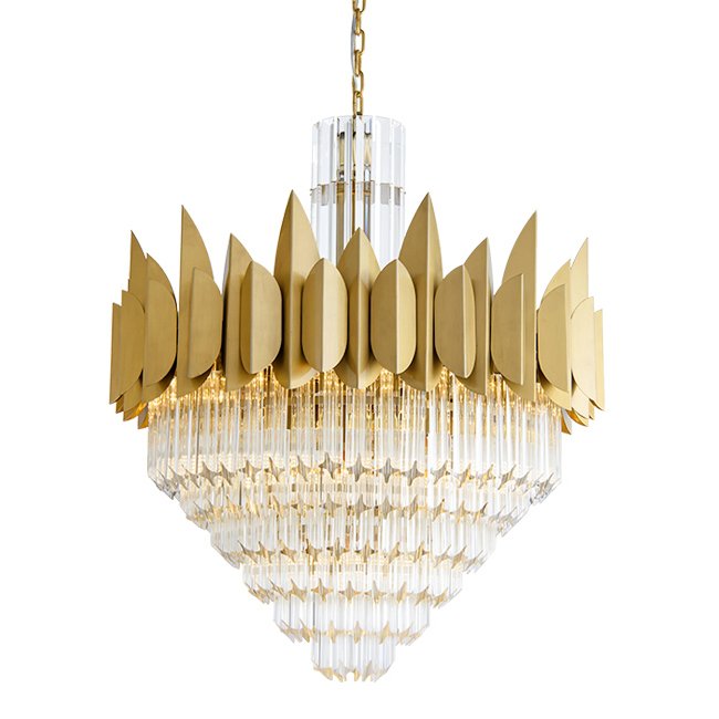 Подвесной светильник KEBO KING CHANDELIER six cascades Латунь Прозрачное Стекло Подвесной светильник KEBO KING CHANDELIER six cascades Латунь Прозрачное Стекло в Твери | Loft Concept