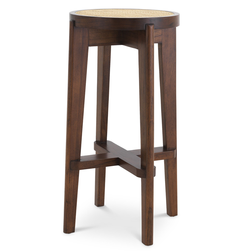 Барный стул Eichholtz Bar Stool Dareau brown Бежевый Коричневый Барный стул Eichholtz Bar Stool Dareau brown Бежевый Коричневый в Твери | Loft Concept