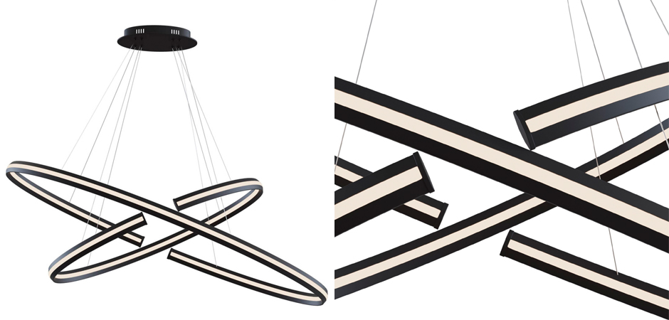 Люстра Half Ring Black & White Pendant M Люстра Half Ring Black & White Pendant M - Loft-Concept в Твери
