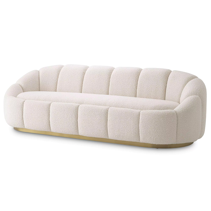 Диван Eichholtz Sofa Inger Boucle Cream Белый Латунь Диван Eichholtz Sofa Inger Boucle Cream Белый Латунь в Твери | Loft Concept
