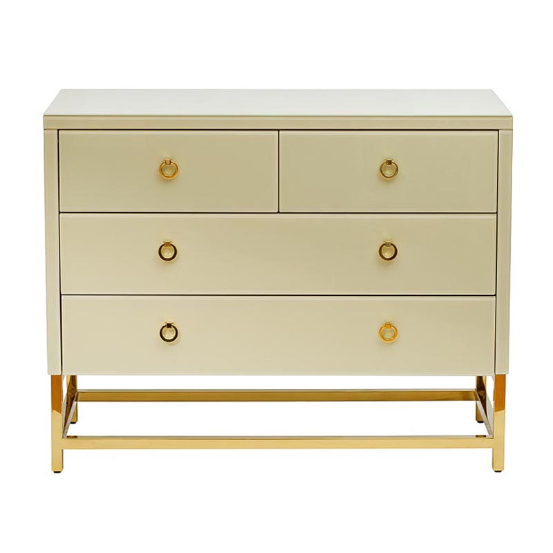 Комод в стиле модерн Marinella Beige Commode Бежевый Бежевый Золотой Комод в стиле модерн Marinella Beige Commode Бежевый Бежевый Золотой в Твери | Loft Concept