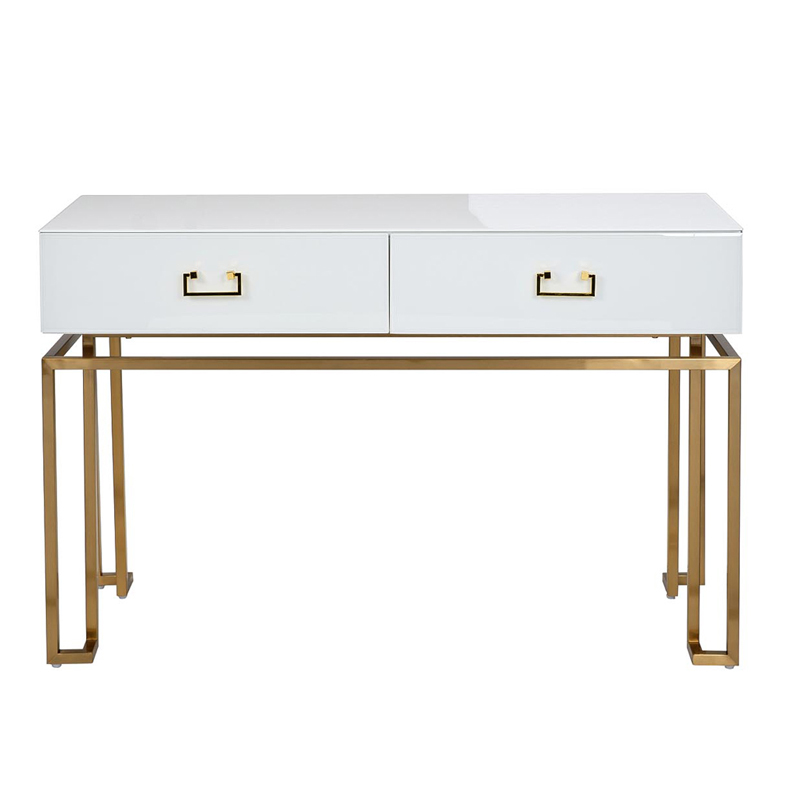 Консоль Magnum Console White Белый матовое золото Консоль Magnum Console White Белый матовое золото в Твери | Loft Concept