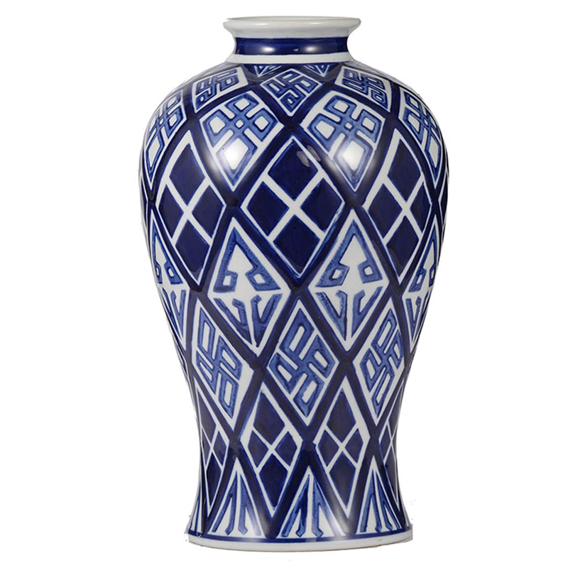 Ваза Fotini Vase Белый Синий Ваза Fotini Vase Белый Синий в Твери | Loft Concept