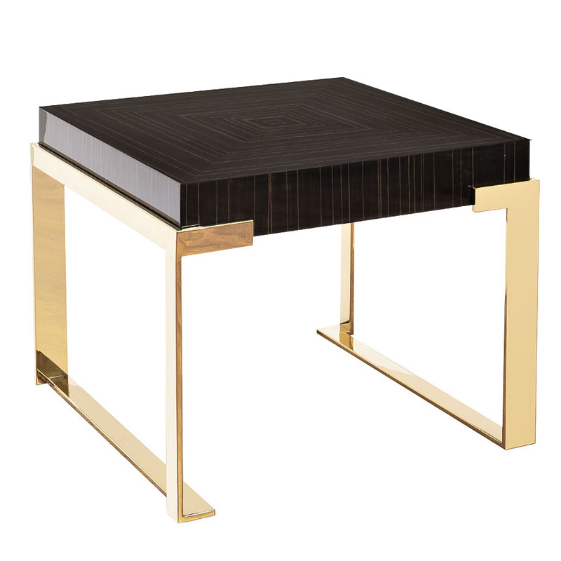 Приставной стол Mercer Golden Geometry Коричневый Глянцевое золото Приставной стол Mercer Golden Geometry Коричневый Глянцевое золото в Твери | Loft Concept