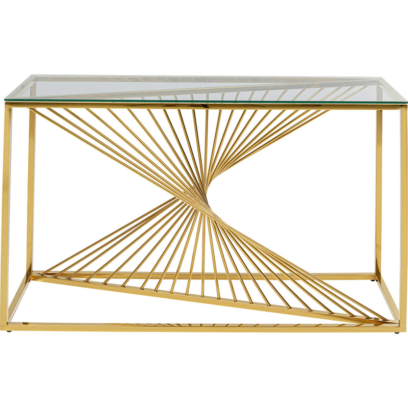 Консоль Golden Whirl with glass surface Золотой Консоль Golden Whirl with glass surface Золотой в Твери | Loft Concept
