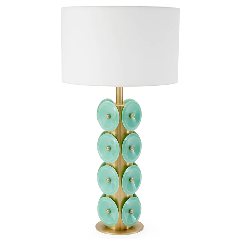 Настольная лампа PEGGY TABLE LAMP Золотой Бирюзовый Белый Настольная лампа PEGGY TABLE LAMP Золотой Бирюзовый Белый в Твери | Loft Concept