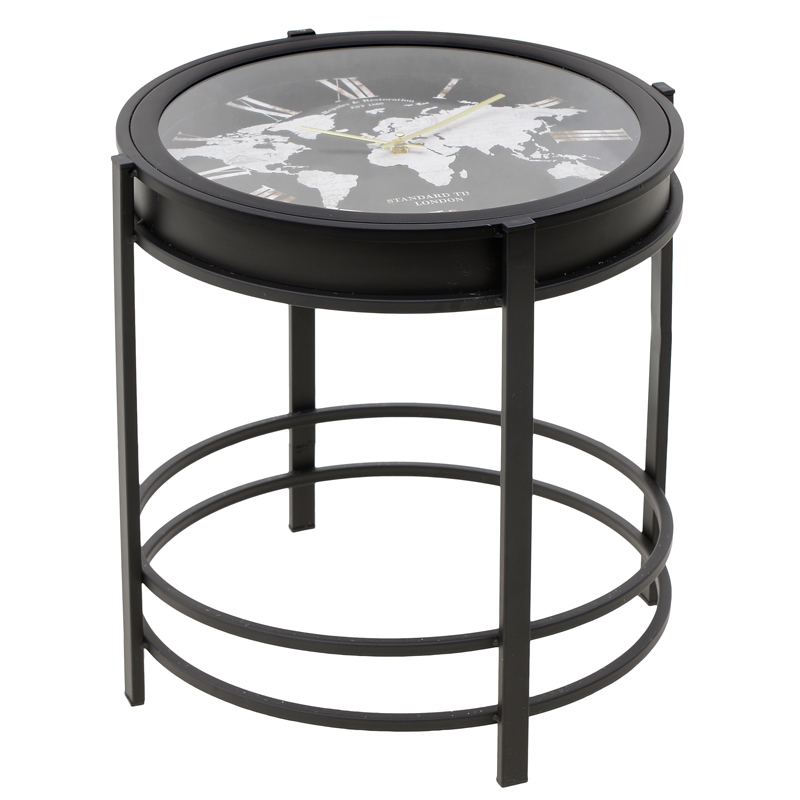 Приставной стол World Map Table Прозрачный Черный в Твери | Loft Concept 