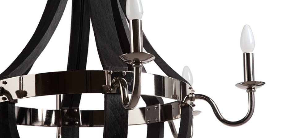 Люстра RH Wine Barrel chandelier Polished nickel Люстра RH Wine Barrel chandelier Polished nickel - Loft-Concept в Твери