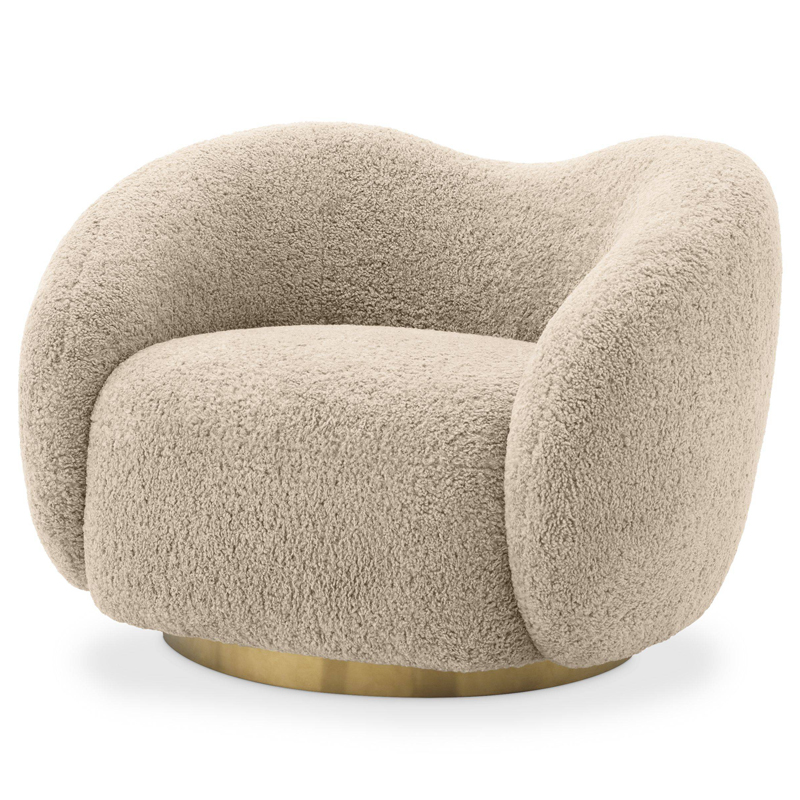 Кресло Eichholtz Swivel Chair Diego Песочный Латунь Кресло Eichholtz Swivel Chair Diego Песочный Латунь в Твери | Loft Concept