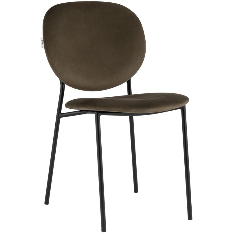 Стул Stanley Chair Коричневый Велюр Коричневый Черный Стул Stanley Chair Коричневый Велюр Коричневый Черный в Твери | Loft Concept