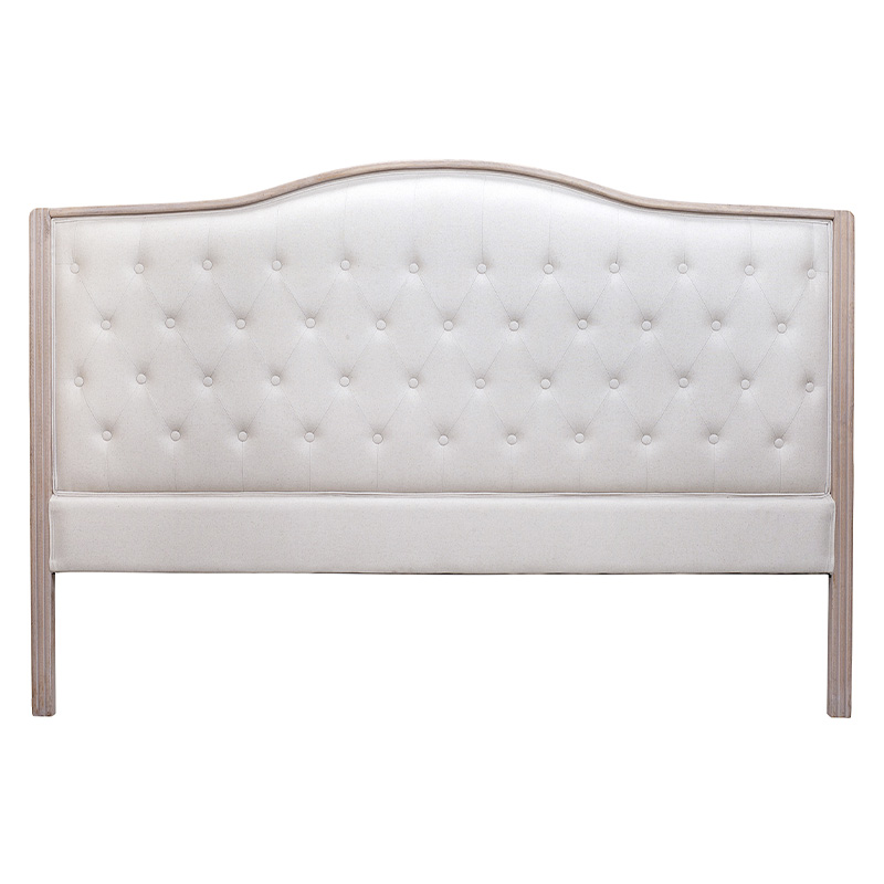 Изголовье кровати бежевое с мягкой обивкой из рогожки и льна Agatha Headboard Бежевый Коричневый Изголовье кровати бежевое с мягкой обивкой из рогожки и льна Agatha Headboard Бежевый Коричневый в Твери | Loft Concept