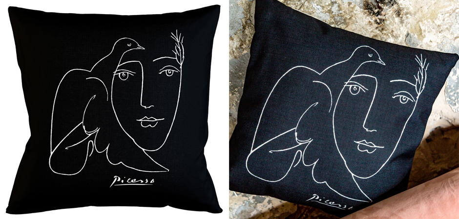 Декоративная подушка White Silhouette Dove Pillow Декоративная подушка White Silhouette Dove Pillow - Loft-Concept в Твери