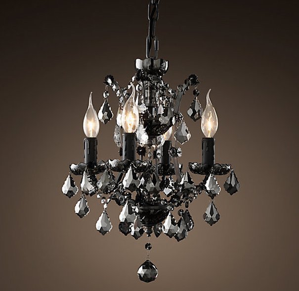 Люстра 19TH C. ROCOCO IRON & Smok CRYSTAL 4 Графит Стекло Смок Люстра 19TH C. ROCOCO IRON & Smok CRYSTAL 4 Графит Стекло Смок в Твери | Loft Concept