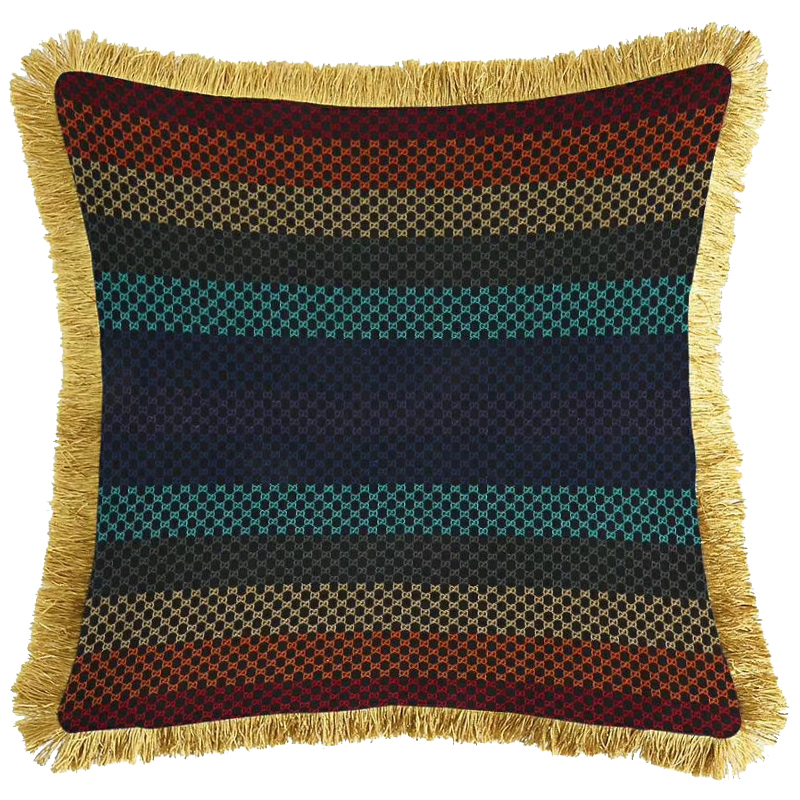 Декоративная подушка Cтиль Gucci Stripes Мульти Золотой Декоративная подушка Cтиль Gucci Stripes Мульти Золотой в Твери | Loft Concept