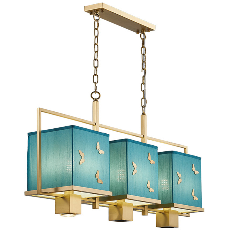 Люстра с бабочками Butterflies Blue Background Chandelier Латунь Бирюзовый Люстра с бабочками Butterflies Blue Background Chandelier Латунь Бирюзовый в Твери | Loft Concept