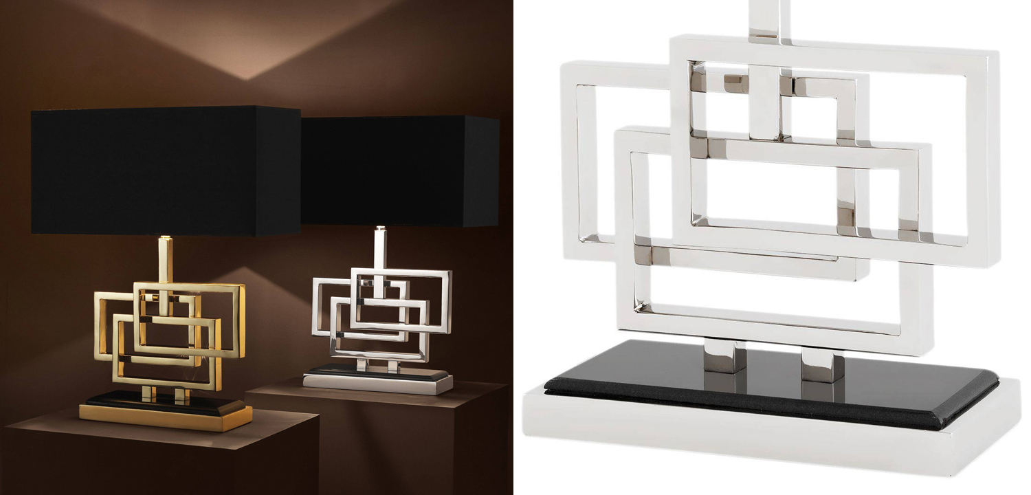 Настольная лампа Eichholtz Table Lamp Windolf Nickel - фото