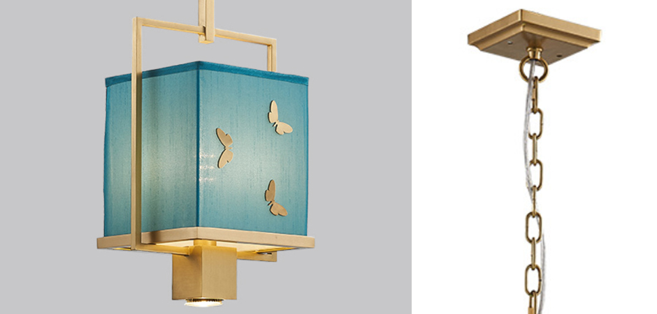 Светильник с бабочками Butterflies Blue Background Hanging lamp Светильник с бабочками Butterflies Blue Background Hanging lamp - Loft-Concept в Твери