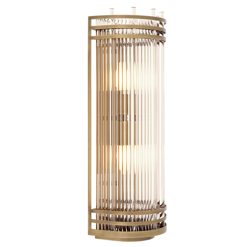 Бра Eichholtz Wall Lamp Gulf L Brass Латунь Античная полированная Прозрачный Бра Eichholtz Wall Lamp Gulf L Brass Латунь Античная полированная Прозрачный в Твери | Loft Concept