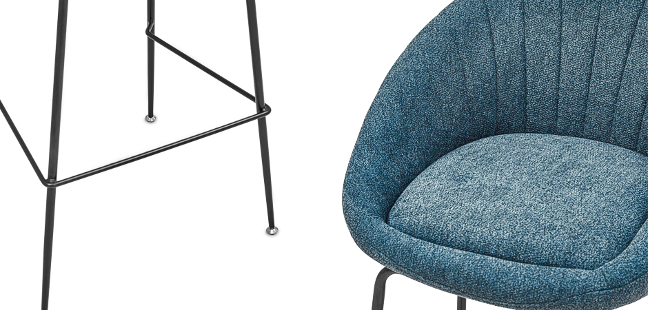 Барный стул Alberto Bar Stool Blue Барный стул Alberto Bar Stool Blue - Loft-Concept в Твери