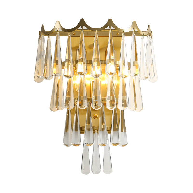 Бра Falling Drops Wall Lamp Латунь Прозрачный Бра Falling Drops Wall Lamp Латунь Прозрачный в Твери | Loft Concept