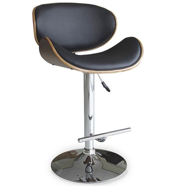 Барный стул Lounge Bar Stool черный Черный Хром Барный стул Lounge Bar Stool черный Черный Хром в Твери | Loft Concept
