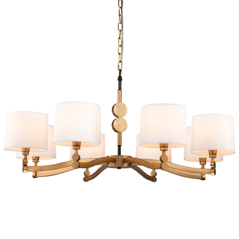 Люстра Mogir Chandelier Латунь Белый Люстра Mogir Chandelier Латунь Белый в Твери | Loft Concept