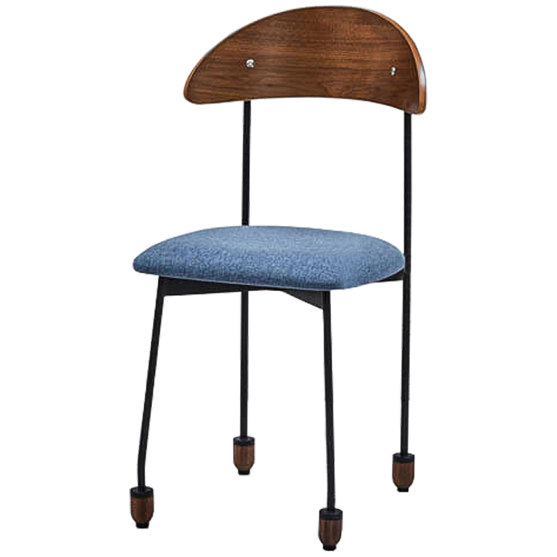 Стул Comhall Stool Коричневый Черный Светло-синий Стул Comhall Stool Коричневый Черный Светло-синий в Твери | Loft Concept