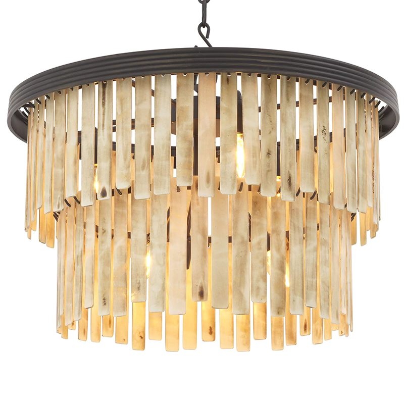 Люстра Eichholtz Chandelier Arizona S Темная бронза Бежевый Люстра Eichholtz Chandelier Arizona S Темная бронза Бежевый в Твери | Loft Concept
