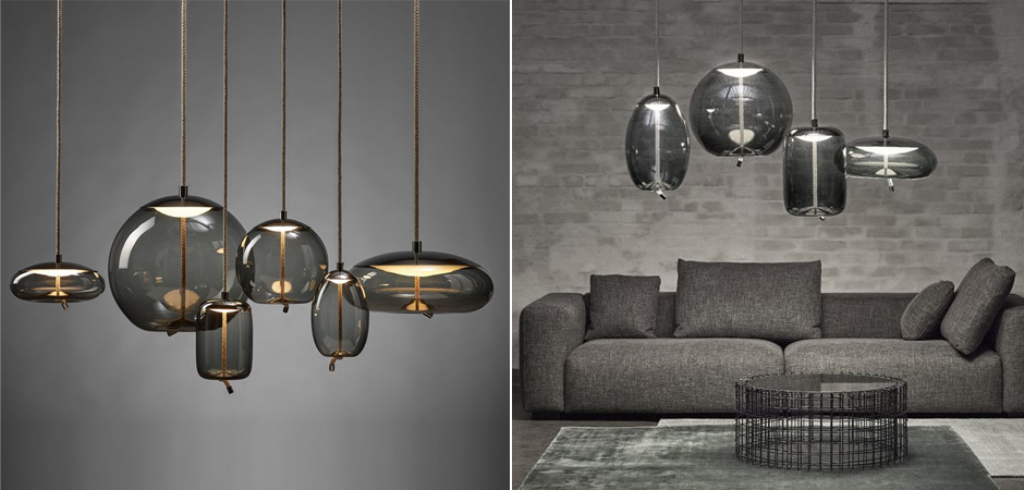 Подвесной светильник KNOT Small Gray glass Подвесной светильник KNOT Small Gray glass - Loft-Concept в Твери