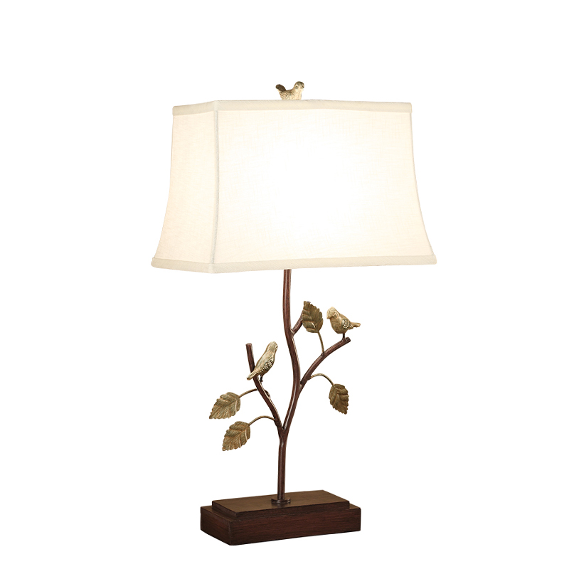 Настольная лампа Bird Talk Table lamp Белый Коричневый Латунь Настольная лампа Bird Talk Table lamp Белый Коричневый Латунь в Твери | Loft Concept